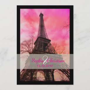 PixDezines la tour eiffel/paris Invitation