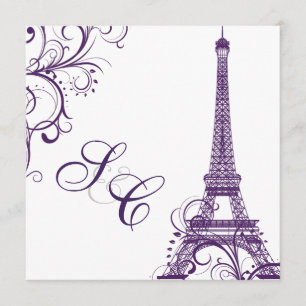 PixDezines la tour eiffel/paris Invitation
