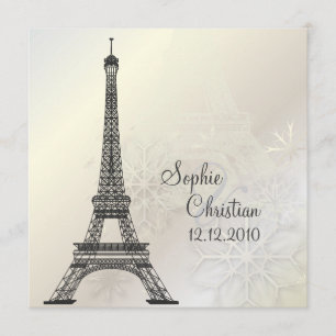 PixDezines la tour eiffel/paris Invitation