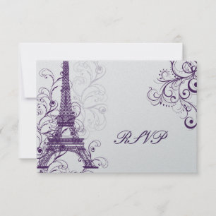 PixDezines la tour eiffel/paris RSVP Card