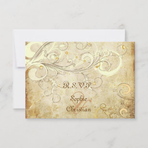 PixDezines LARGE RSVP 4.25x5.5 vintage swirls Card