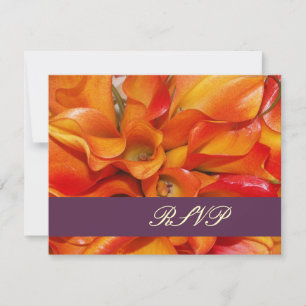PixDezines LARGE RSVP ORANGE CALLA LILIES Card