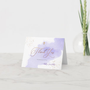 PixDezines Lavender Watercolor Thank You Card 