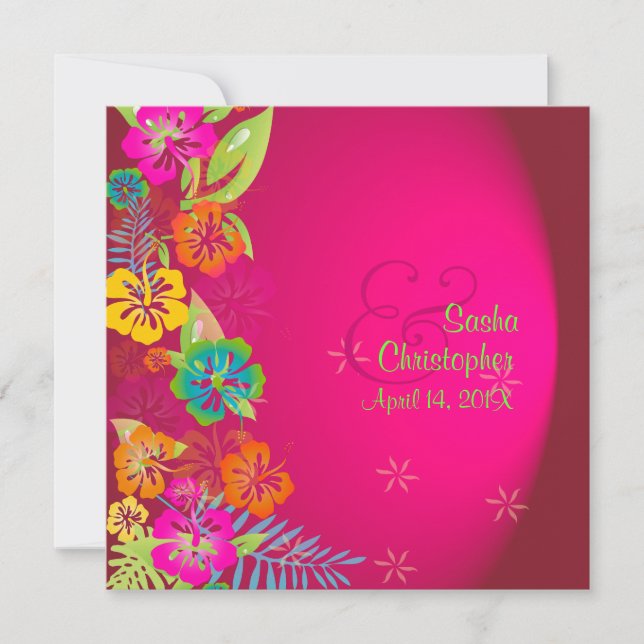 PixDezines Leis/Luau/hibiscus Invitation (Front)