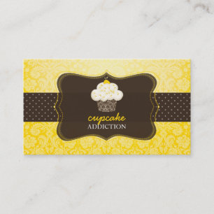PixDezines lemon zest cupcake/pâtisserie Business Card