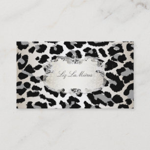 PixDezines leopard/champagne Business Card