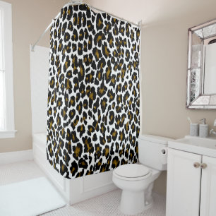 PixDezines Leopard/DIY background Shower Curtain