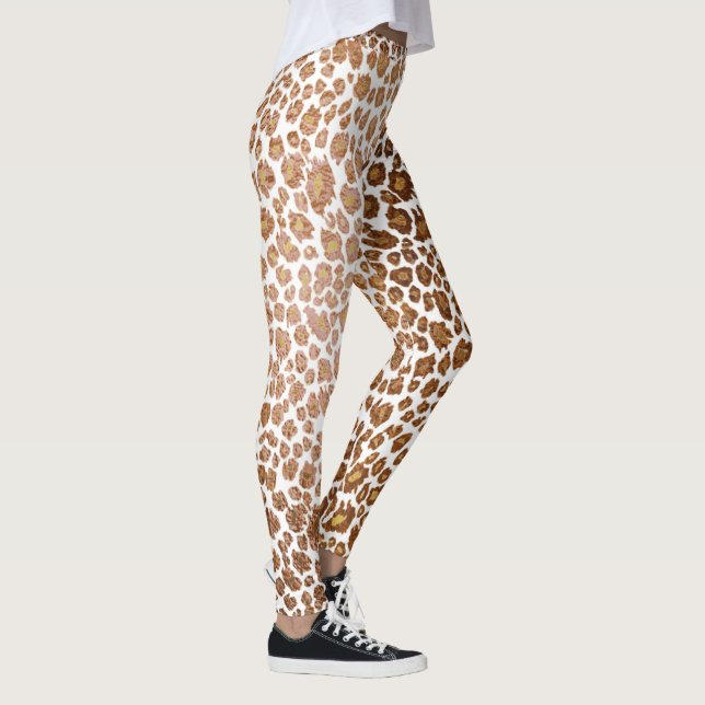 PixDezines Leopard/Faux Metallic/DIY background Leggings (Right)
