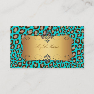 PixDezines Leopard spots / DIY background colour!! Business Card