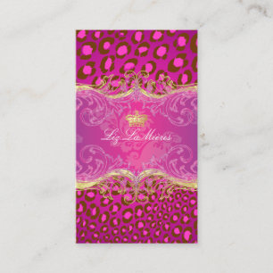 PixDezines Leopard spots, fuschia Business Card