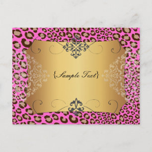 PixDezines Leopard spots/pink Postcard
