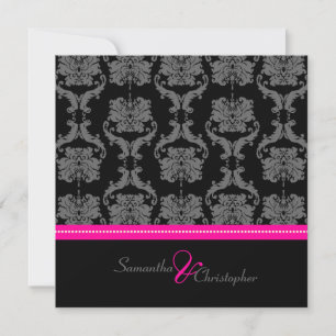 PixDezines Liliana Damask, customisable background Invitation
