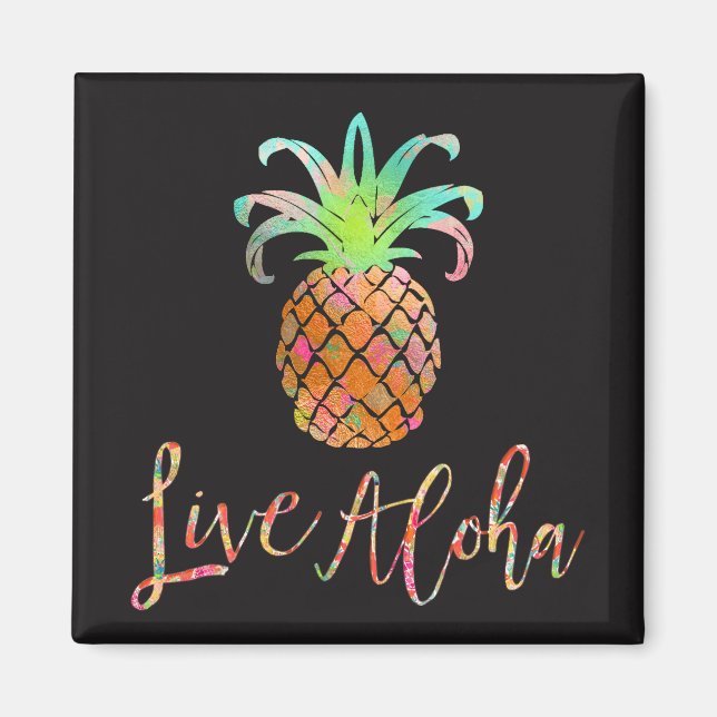 PixDezines Live Aloha Pineapples/DIY background Magnet (Front)