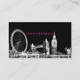 PixDezines london eye skyline ♥ Business Card