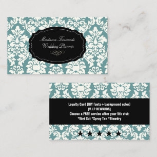 PixDezines loyalty cards/versailles damask Card