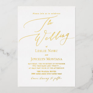 PixDezines Luxe Calligraphy Minimalist Real Foil