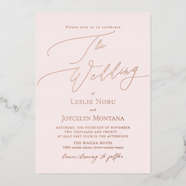 PixDezines Luxe Calligraphy Minimalist Rose Gold (Front)