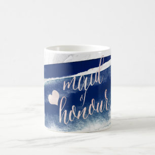 PixDezines Maid of Honour Blush Pink+Navy Coffee Mug