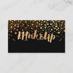 PixDezines Makeup Artist/Dazzled Faux Gold Specks Business Card