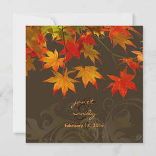 PixDezines maple leaves/fall event Invitation