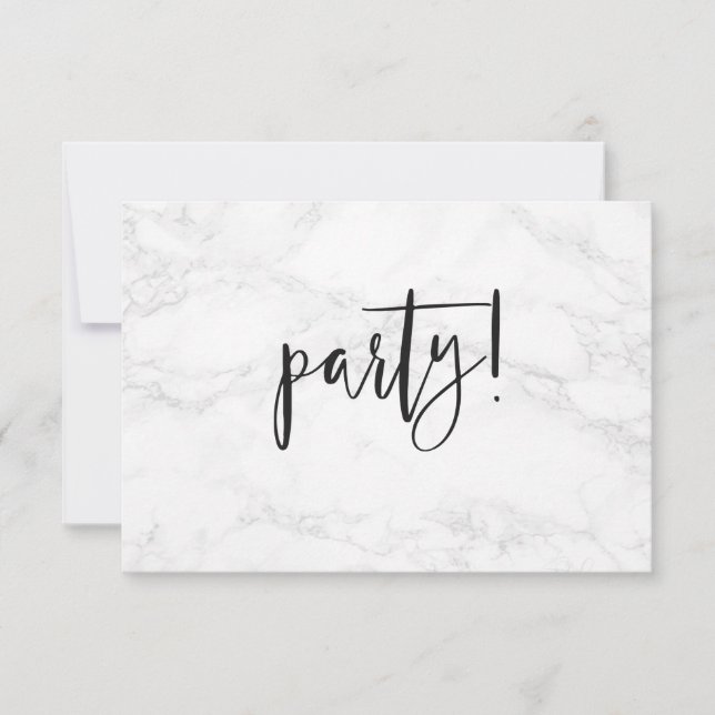 PixDezines Marble Bar Mitzvah ✡ Celebration RSVP Card (Front)