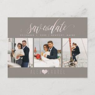PixDezines Marble, Blush Pink Save the Date Postcard