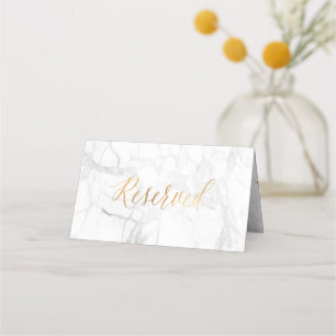 PixDezines Marble Faux Gold Confetti Reserved card