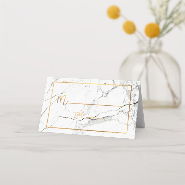 PixDezines Marble+Faux Gold Placecards (Front)