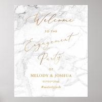 PixDezines Marble+Faux Gold  Welcome Engagement