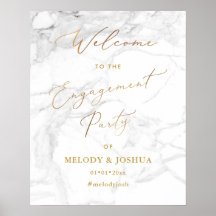 PixDezines Marble+Faux Gold Welcome Engagement