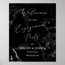 PixDezines Marble+Faux Gold Welcome Engagement