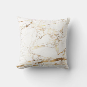 PixDezines Marble+Faux Rose Gold Cushion