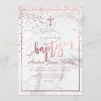 PixDezines Marble+Faux Rose Gold Dots/Baptism