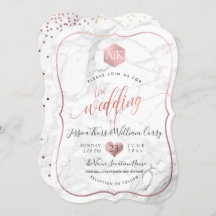 PixDezines Marble+Monogram+Faux RoseGold Honeycomb