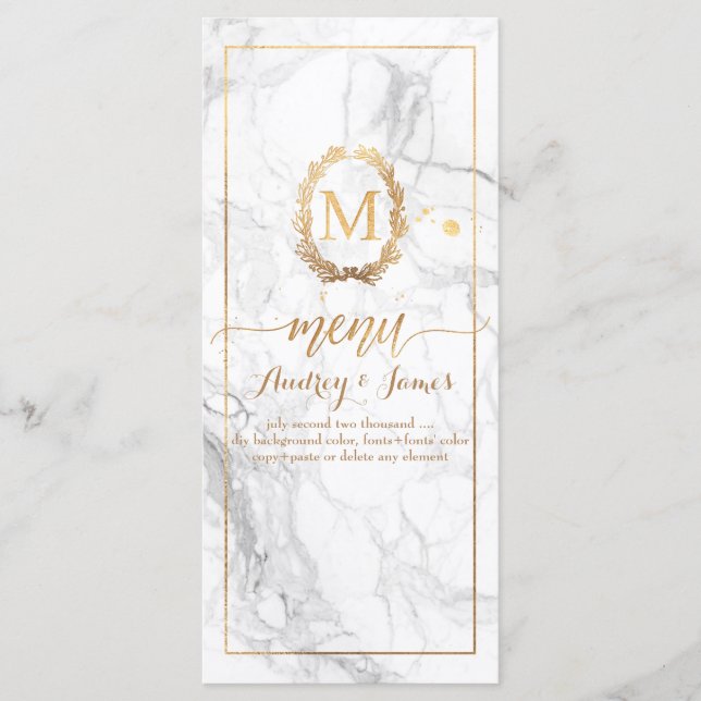 PixDezines Marble/Shine Menu/Faux Gold Menu (Front)