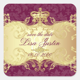 PixDezines Marie Antoniette/DIY colour, red wine Square Sticker