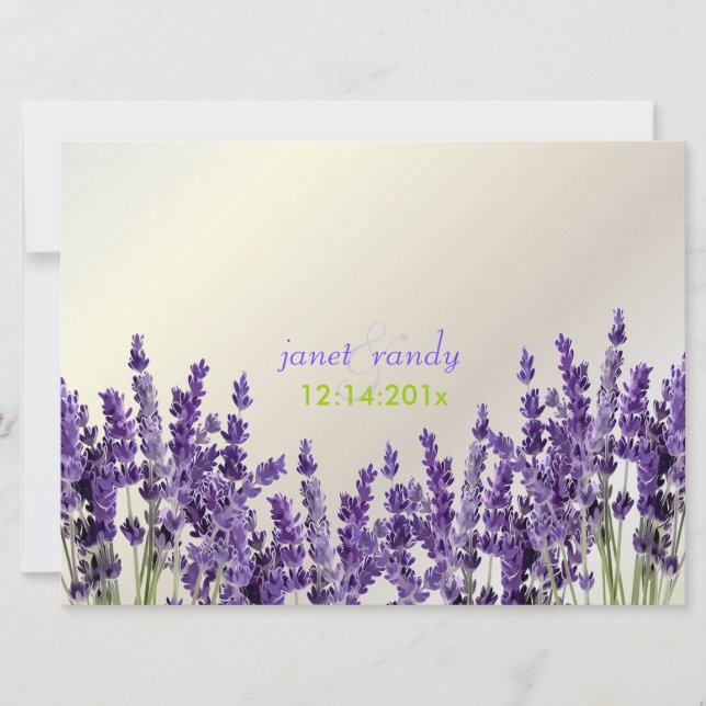 PixDezines maui lavender/diy colour Invitation (Front)