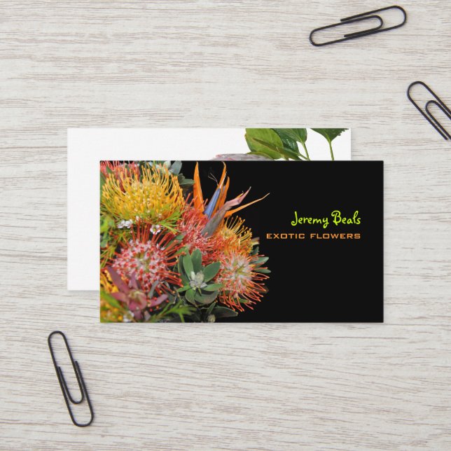 PixDezines maui protea ♥♥♥ Business Card (Front/Back In Situ)