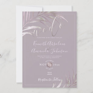 PixDezines Mauve+Lilac Palms, We Do Invitation