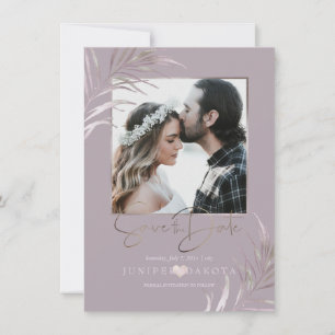 PixDezines MAUVE PALMS SAVE THE DATE