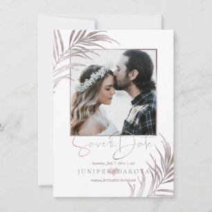 PixDezines MAUVE PALMS SAVE THE DATE