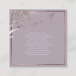 PixDezines Mauve Palms, Wishing Well Enclosure Card