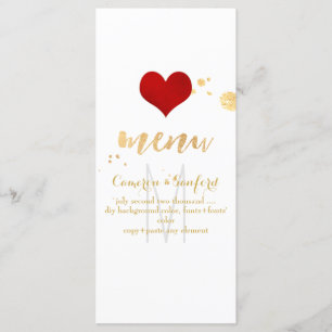 PixDezines Menu DIY Colour/Big Red Heart