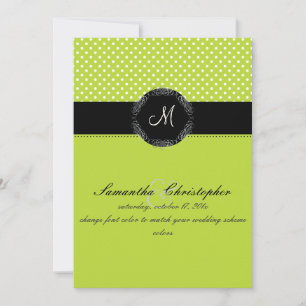 PixDezines Mini dots DIY background colours, lime Invitation