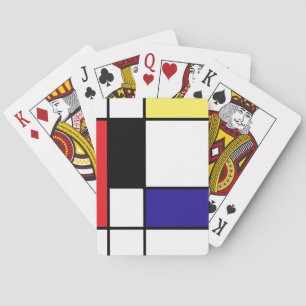 PixDezines Minimalist Colour Block Red Yellow Blue Playing Cards