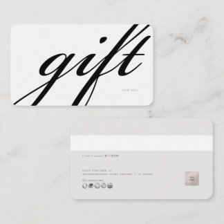 PixDezines Minimalist E Gift Card DIY colour