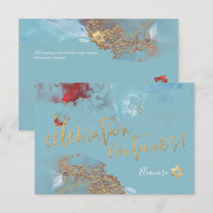 PixDezines Mitzvah Celebration ✡ Galaxy Abstract R RSVP Card