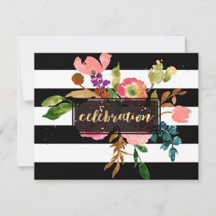 PixDezines Mitzvah Celebration/purple/floral Invitation