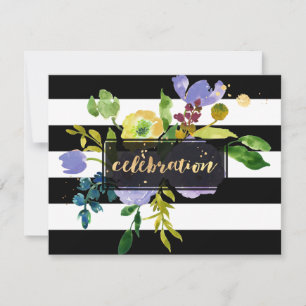 PixDezines Mitzvah Celebration/purple/floral Invitation
