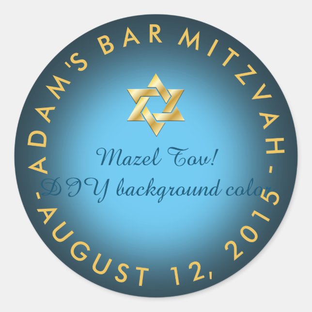 PixDezines mitzvah/DIY colour Classic Round Sticker (Front)